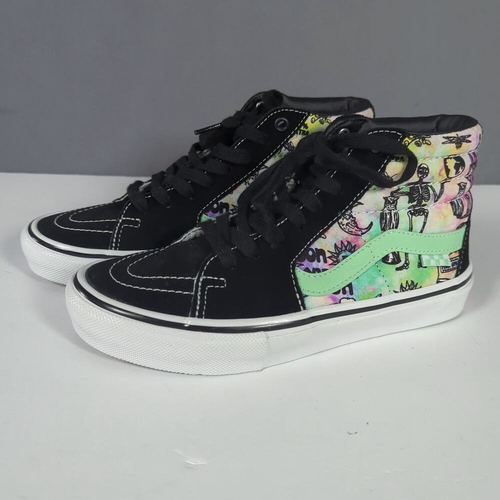 Vans Sk8-Hi Shroom Doom Skeleton Tie Dye High Top Sneakers Men’s 6